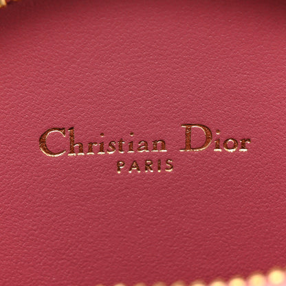 Christian Dior Calfskin Cannage Round Caro Pouch Pink Yarrow 6 of 9