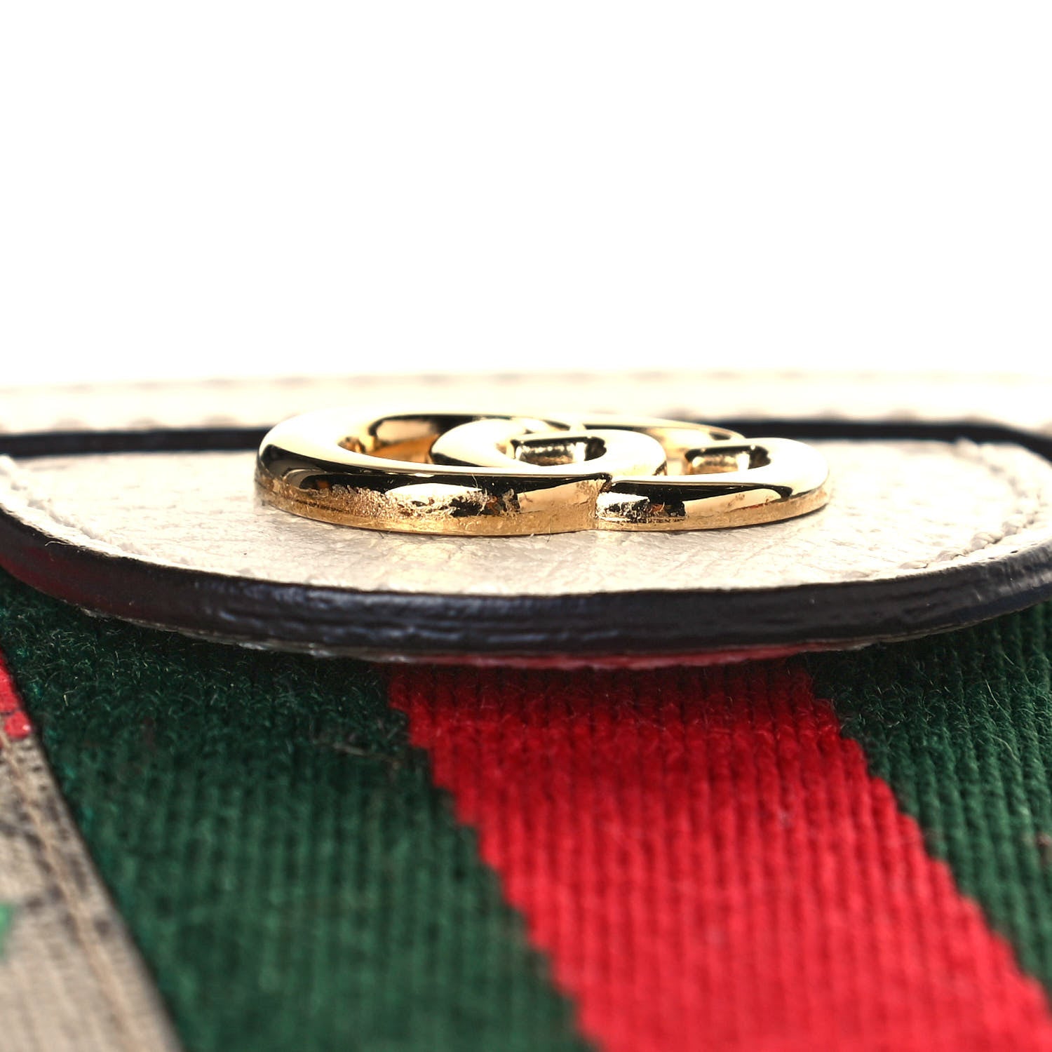 Gucci GG Supreme Monogram Flora Web Small Ophidia Chain Shoulder Bag White 12 of 13