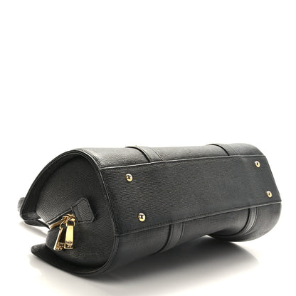 MCM Calfskin Studded Barrel Bag Black 4 of 8