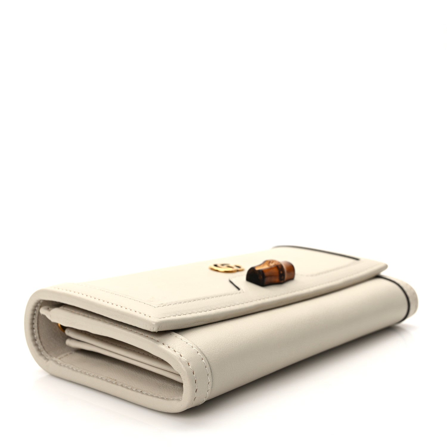 Gucci Wonka Grain Calfskin Diana Chain Wallet Mystic White 4 of 12