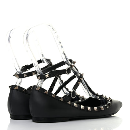Valentino Garavani Nappa Rockstud Cage Ballerina Flats 39 Black 4 of 8