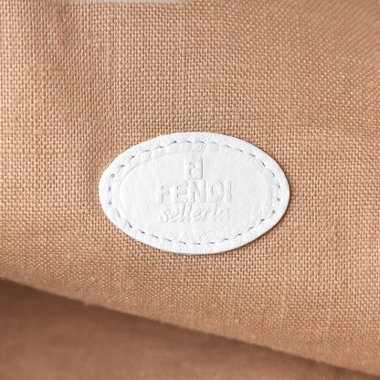 Fendi Coated Canvas Calfskin Romano Selleria Borghese Print Special Shopping Tote Bianco 8 of 20