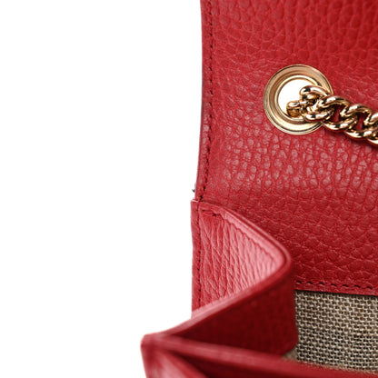 Gucci Dollar Calfskin Small Interlocking G Shoulder Bag Red 12 of 12