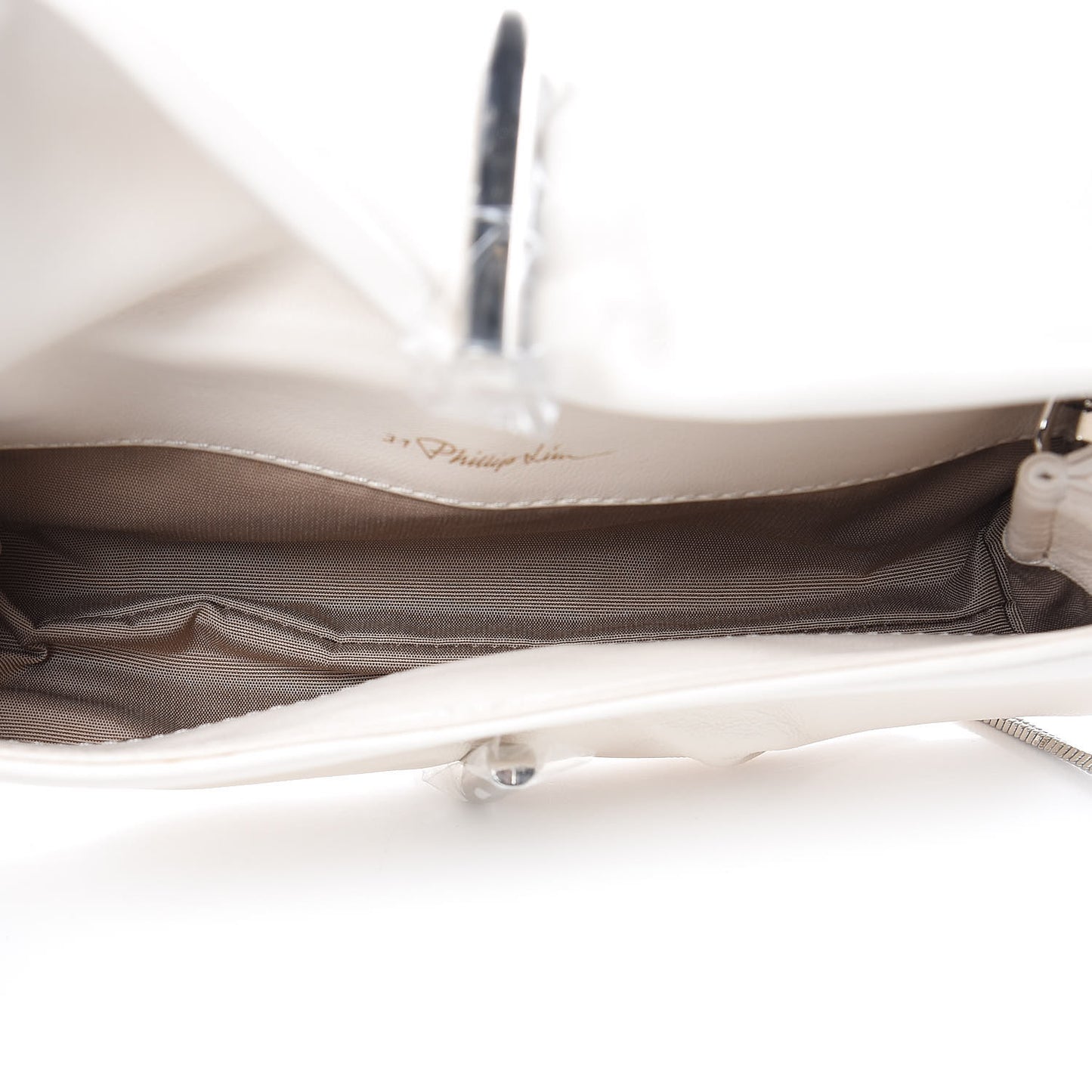 3.1 Smooth Calfskin Alix Minaudiere Clutch Natural White