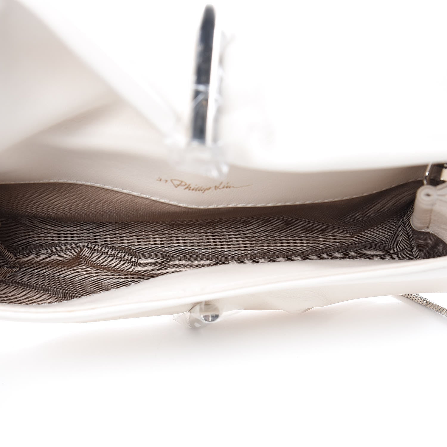 3.1 Phillip Lim 3.1 Smooth Calfskin Alix Minaudiere Clutch Natural White 10 of 10