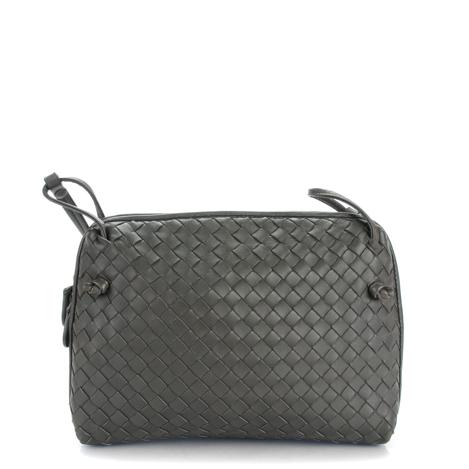 Bottega Veneta Nappa Intrecciato Crossbody Pillow Messenger Light Grey 1 of 9