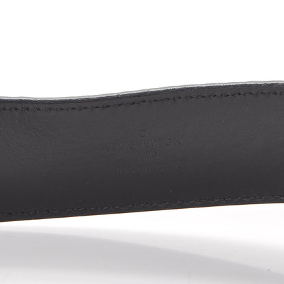 Louis Vuitton Suede Calfskin Mini Damier 40mm LV Initiales Belt 90 36 Black 6 of 9