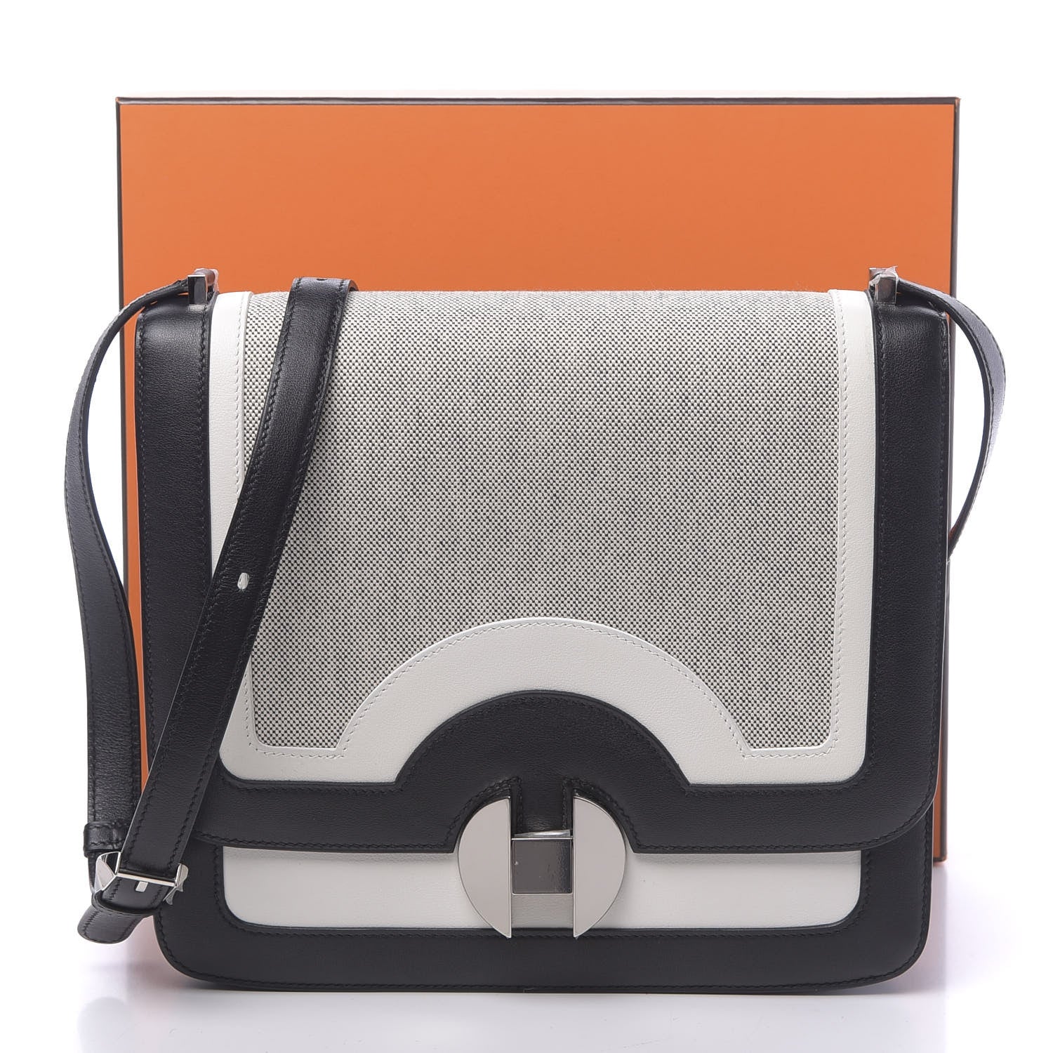 Hermes Toile Swift 2002 26 Ecru Black White 14 of 14