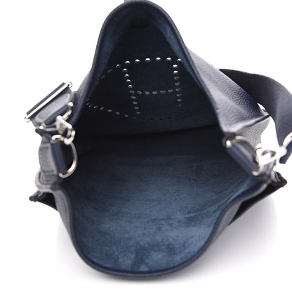 Hermes Taurillon Clemence Evelyne III PM Bleu Saphir 4 of 10