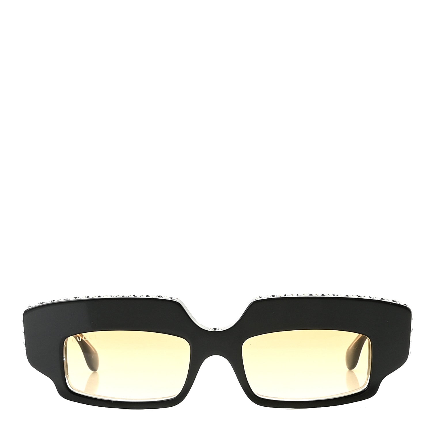 Gucci Acetate Crystal Embellished Sunglasses GG0782S Black Gold 2 of 8