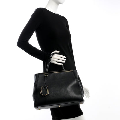 Fendi Vitello Elite Regular 2Jours Tote Black 3 of 9
