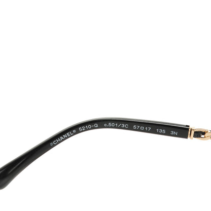 Chanel Lambskin Square Chain Sunglasses 5210-Q Black 4 of 7