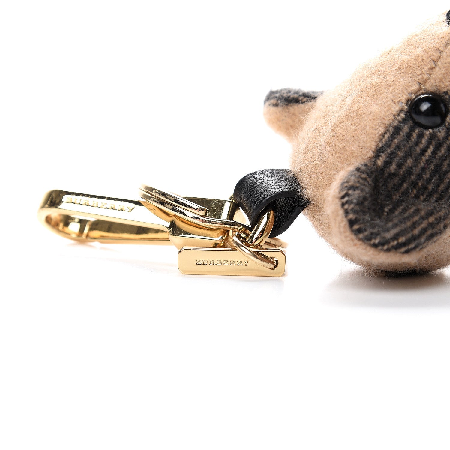 Burberry Cashmere Vintage Check Thomas Bear Bag Charm Camel 3 of 3