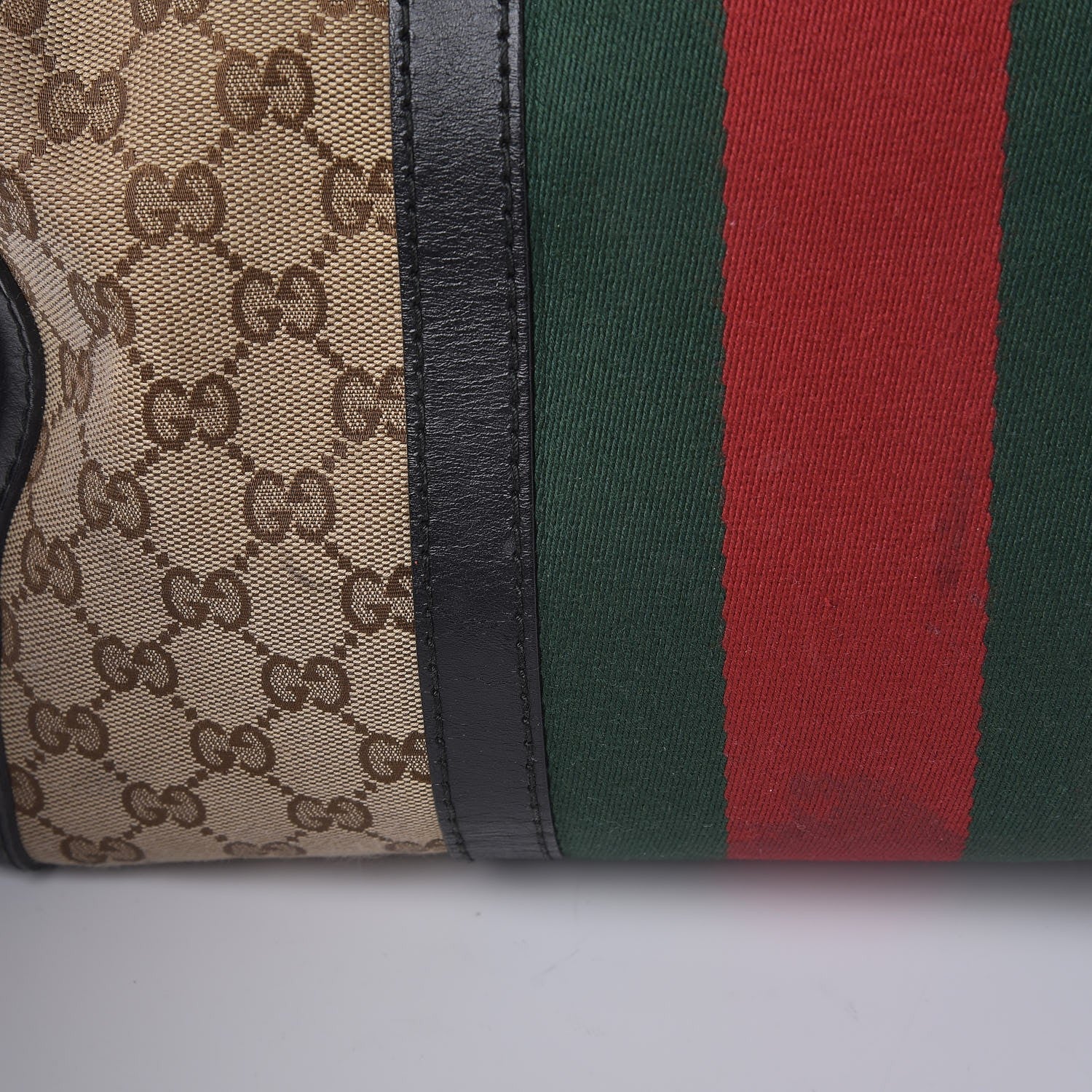 Gucci Monogram Vintage Web Medium Boston Black 18 of 24