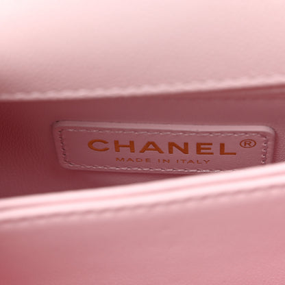 Chanel Caviar Quilted Mini Coco Handle Flap Light Pink 6 of 10