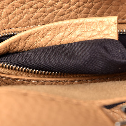 Fendi Cuoio Romano Selleria Elaphe Lace Up Mini Peekaboo Iconic Satchel Miele Scuro Natural 8 of 10