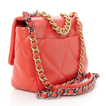 Chanel Lambskin Quilted Medium Chanel 19 Flap Red 3 of 11
