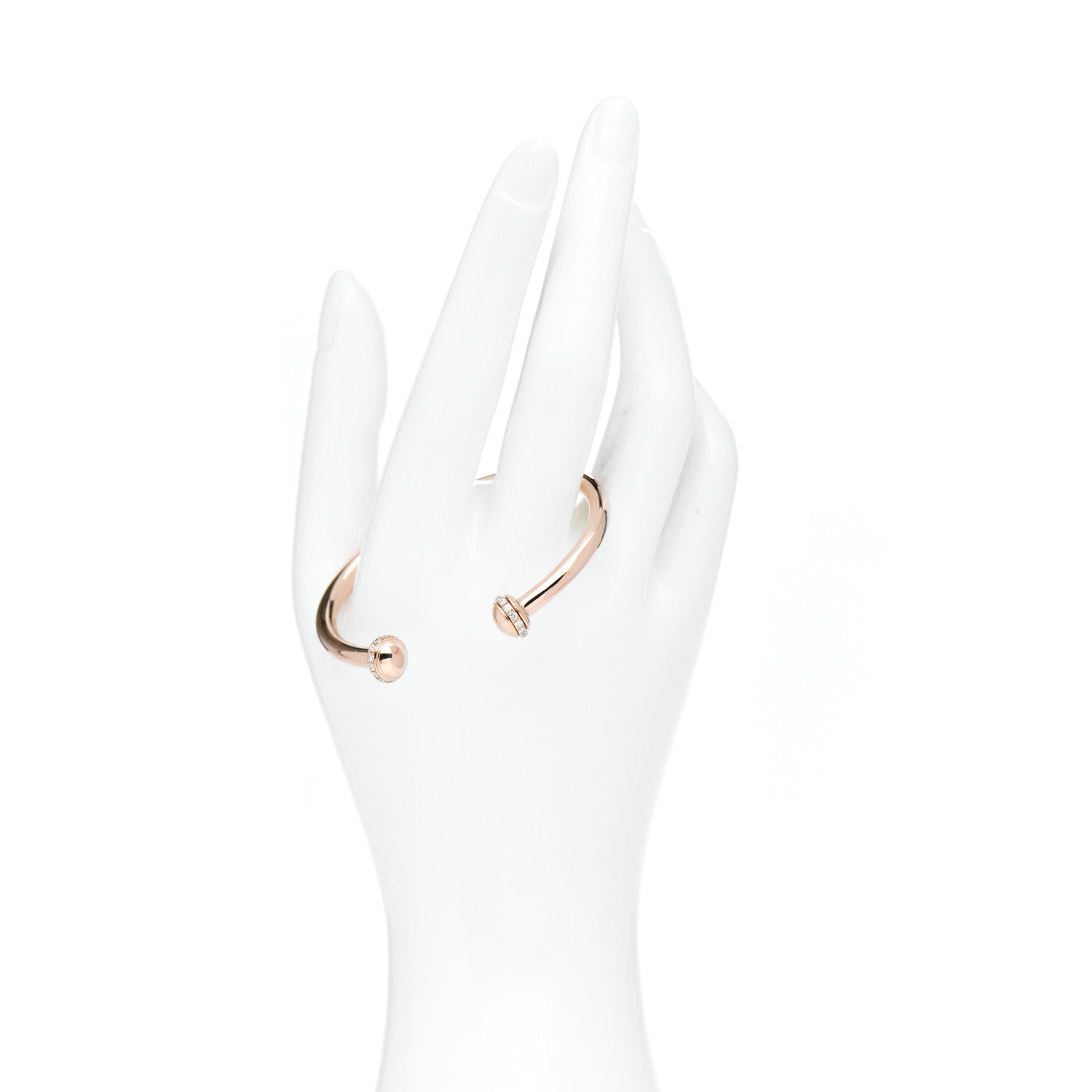 Piaget 18K Rose Gold Diamond Possession Open Bangle Bracelet 2 of 4