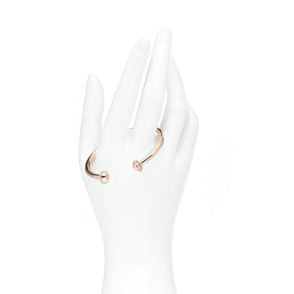 Piaget 18K Rose Gold Diamond Possession Open Bangle Bracelet 2 of 4