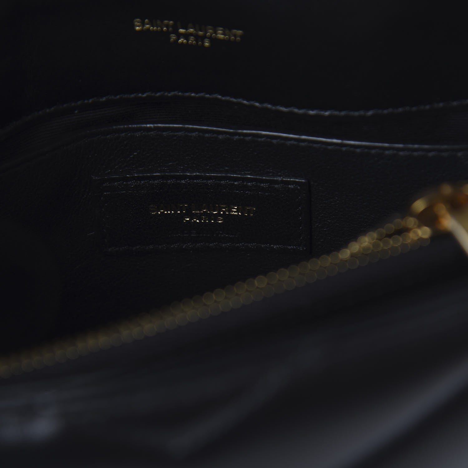 Saint Laurent Calfskin Y Quilted Monogram Small Loulou Chain Satchel Black 5 of 8
