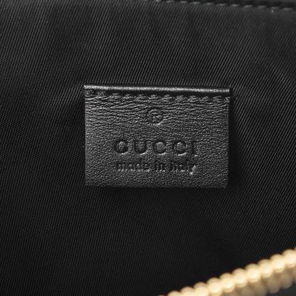 Gucci Calfskin Blind For Love Embroidered Large Zip Pouch Black 6 of 9