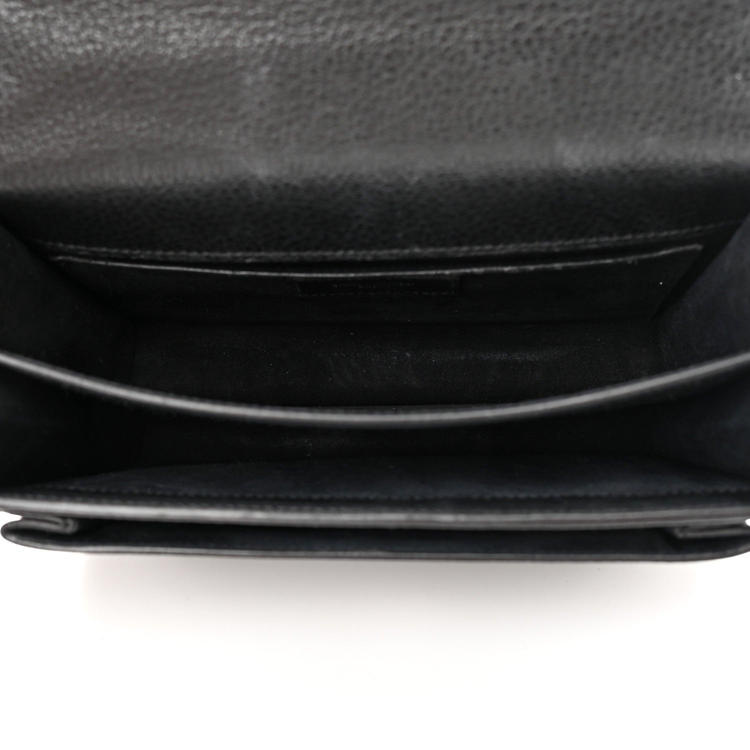 Saint Laurent Grained Calfskin Medium Monogram Sunset Satchel Black 5 of 21