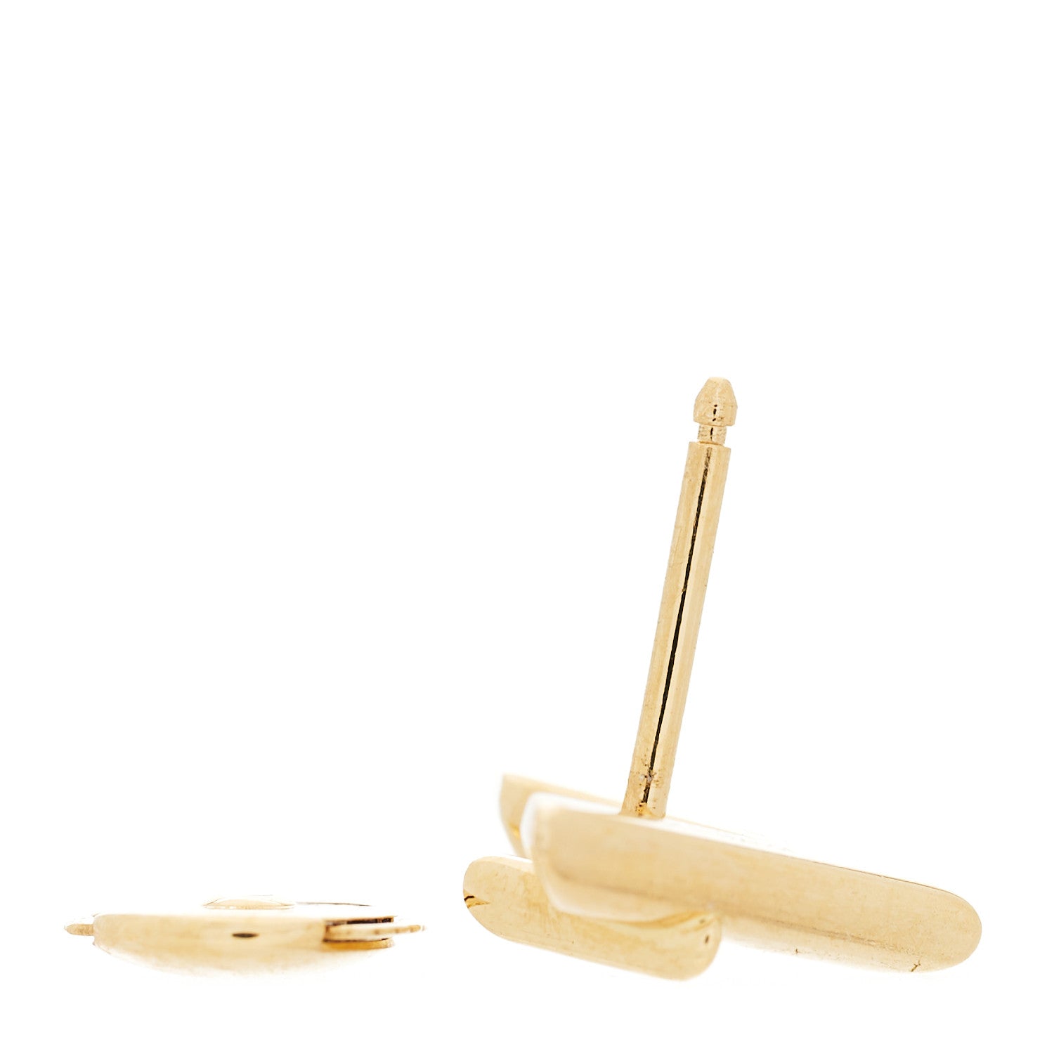 Louis Vuitton 18K Yellow Gold Diamond LV Volt Single Stud Earring 3 of 5