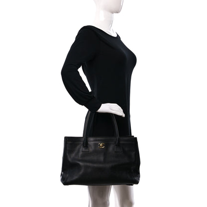 Chanel Calfskin Cerf Executive Shopper Tote Black 2 of 9