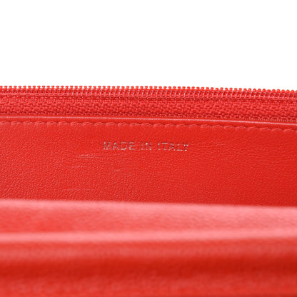 Chanel Caviar Chevron Quilted Statement Wallet On Chain WOC Red 7 of 11