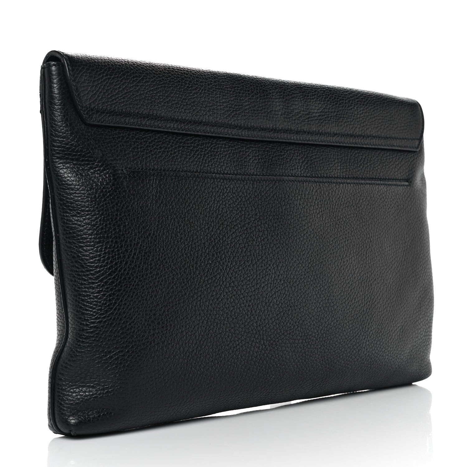 Gucci Pebbled Calfskin Large Portfolio Clutch Black 3 of 9