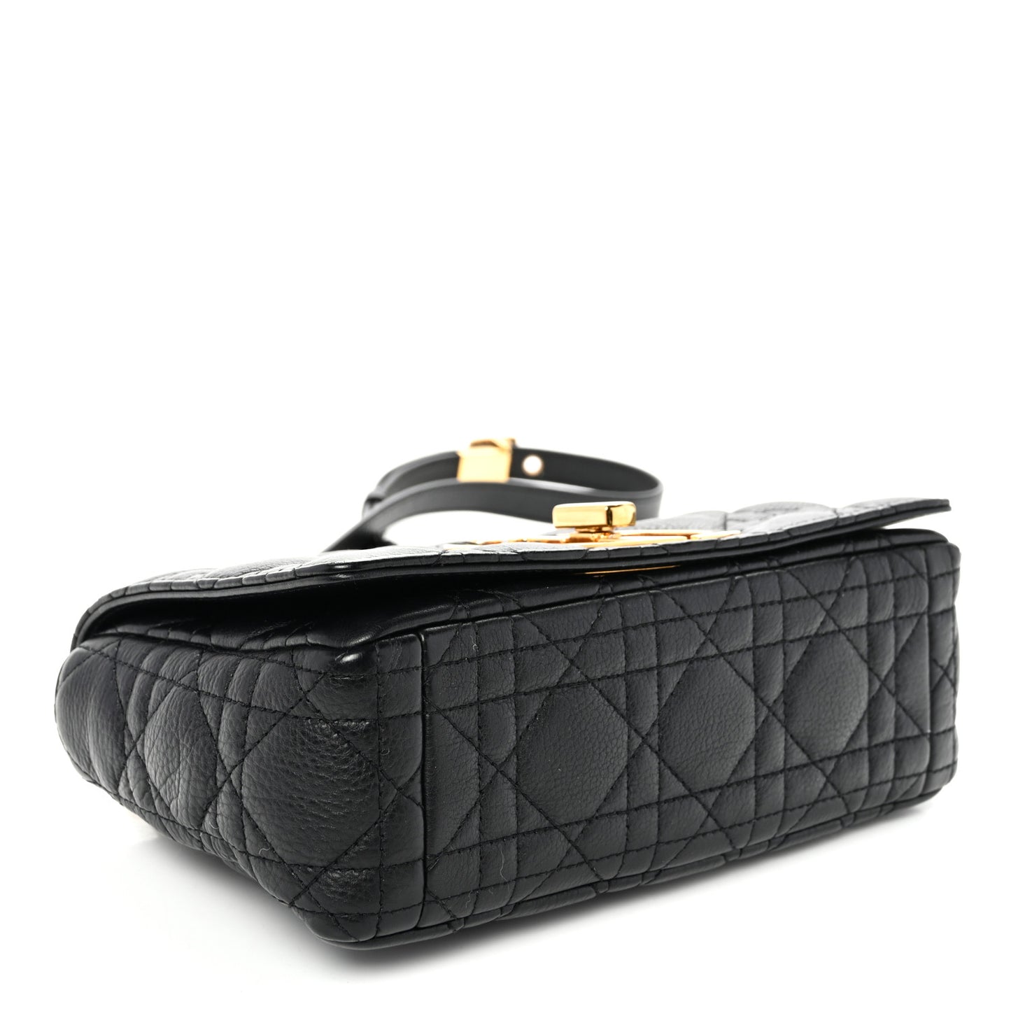Calfskin Cannage Small Caro Bag Black