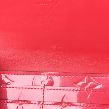 Louis Vuitton Vernis Sarah Wallet NM Rose Litchi 8 of 8