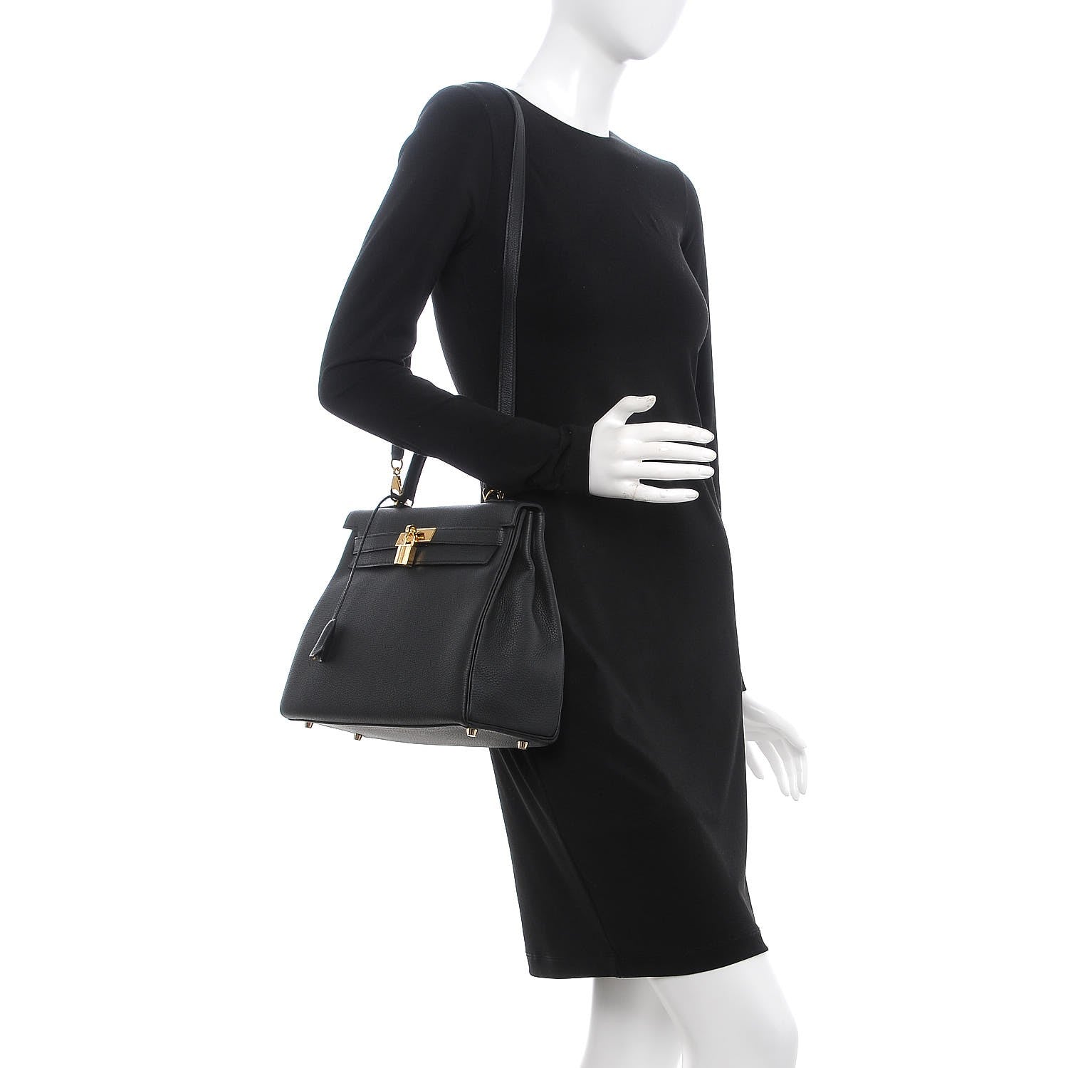 Hermes Togo Kelly Retourne 32 Black 2 of 38