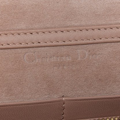 Christian Dior Lambskin Cannage Studded Dioraddict Wallet on Chain Clutch Nude 6 of 9