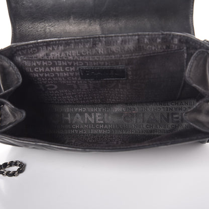 Chanel Calfskin Chocolate Bar Quilted Accordion Flap Black 5 of 12