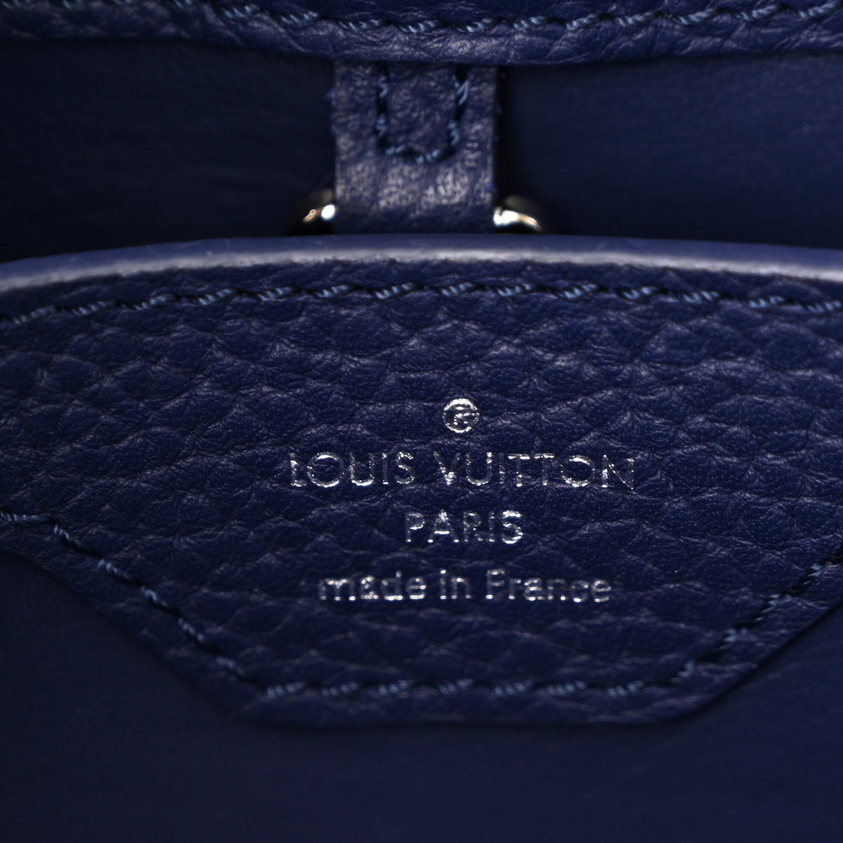 Louis Vuitton Taurillon Capucines BB Bamboo Indigo 6 of 9