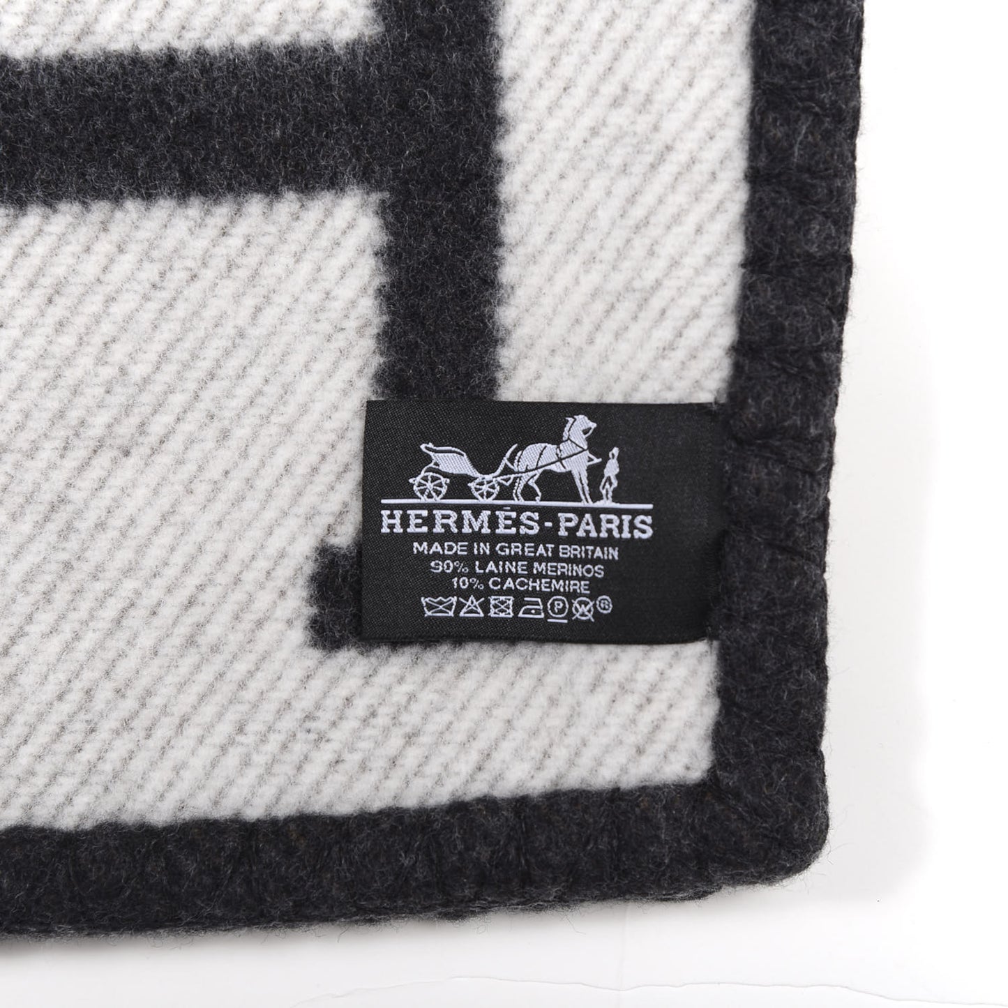 Wool Cashmere Avalon Blanket Ecru Gris Fonce