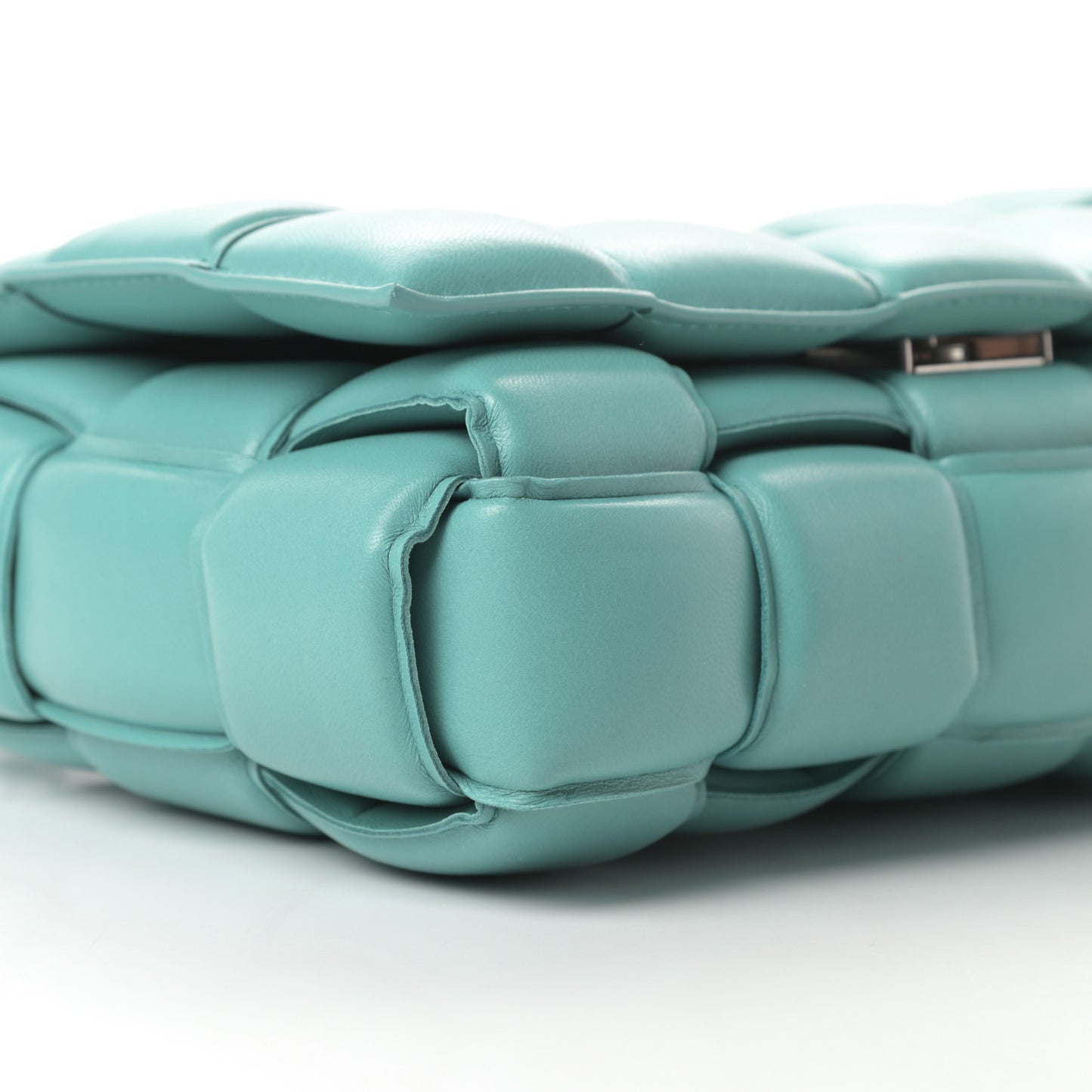 Nappa Maxi Intreccio Padded Cassette Crossbody Bag Spearmint