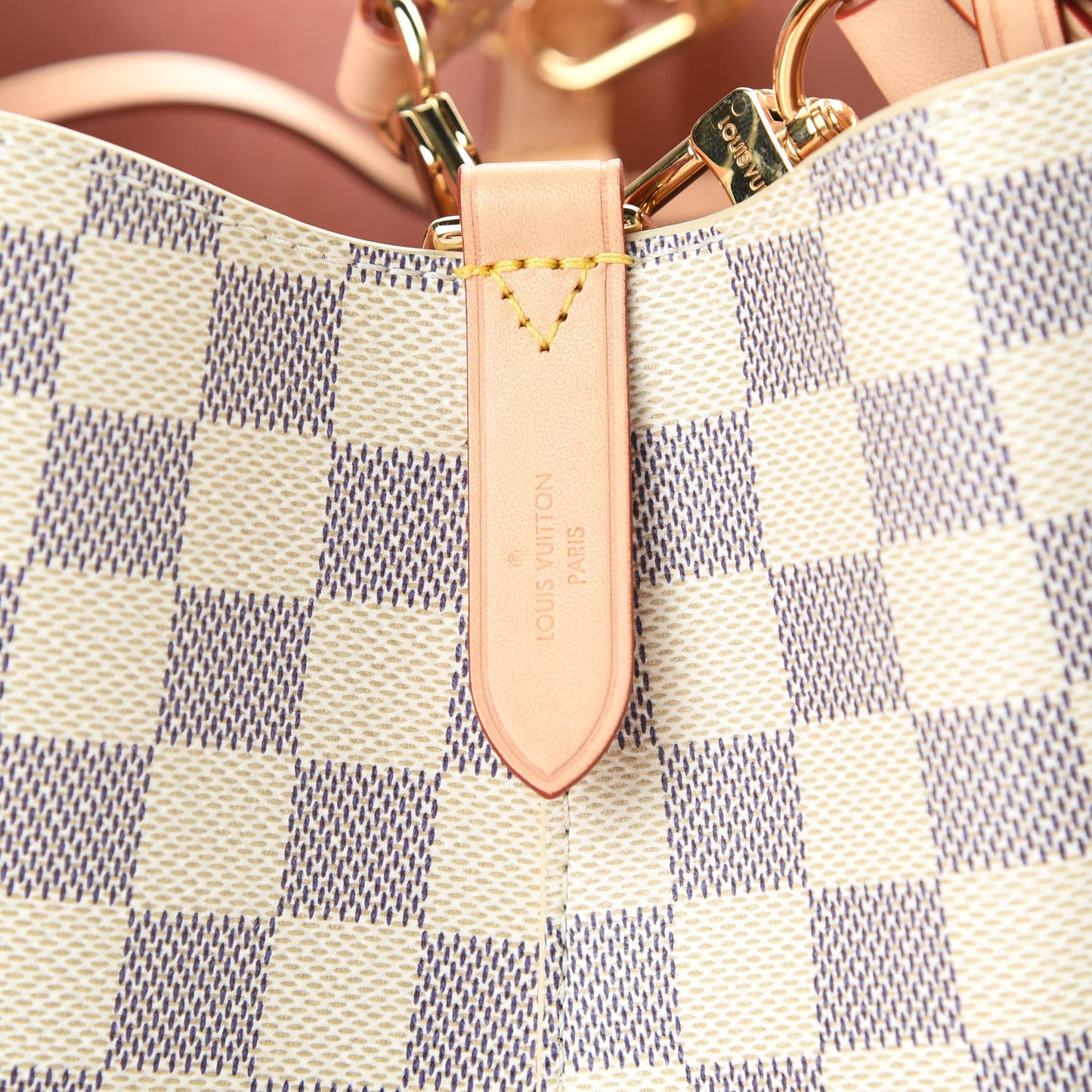 Damier Azur Braided Neonoe MM Peach Cream