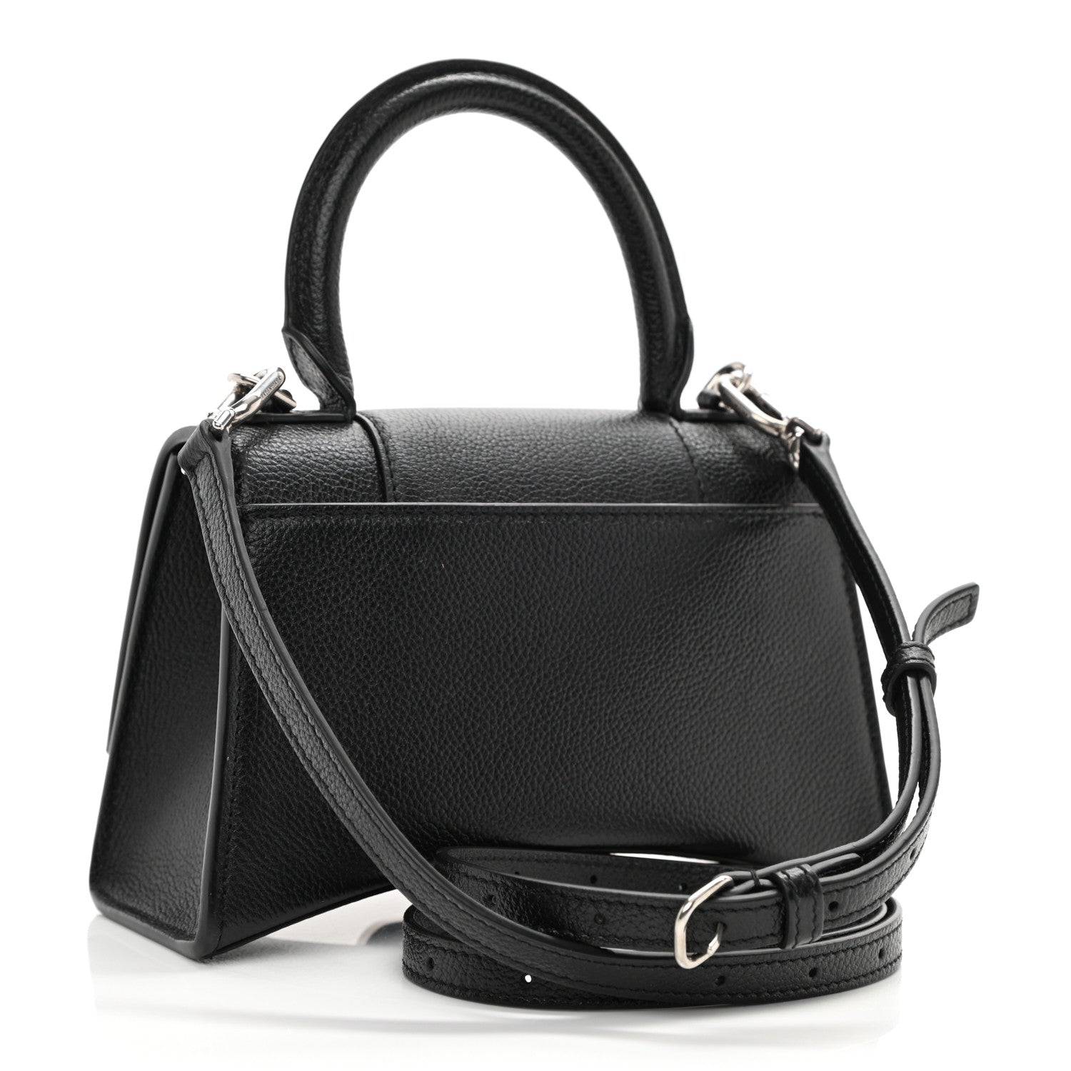 Balenciaga Grained Calfskin Hourglass Top Handle Bag XS Black 3 of 11