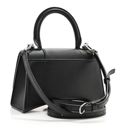 Balenciaga Grained Calfskin Hourglass Top Handle Bag XS Black 3 of 11