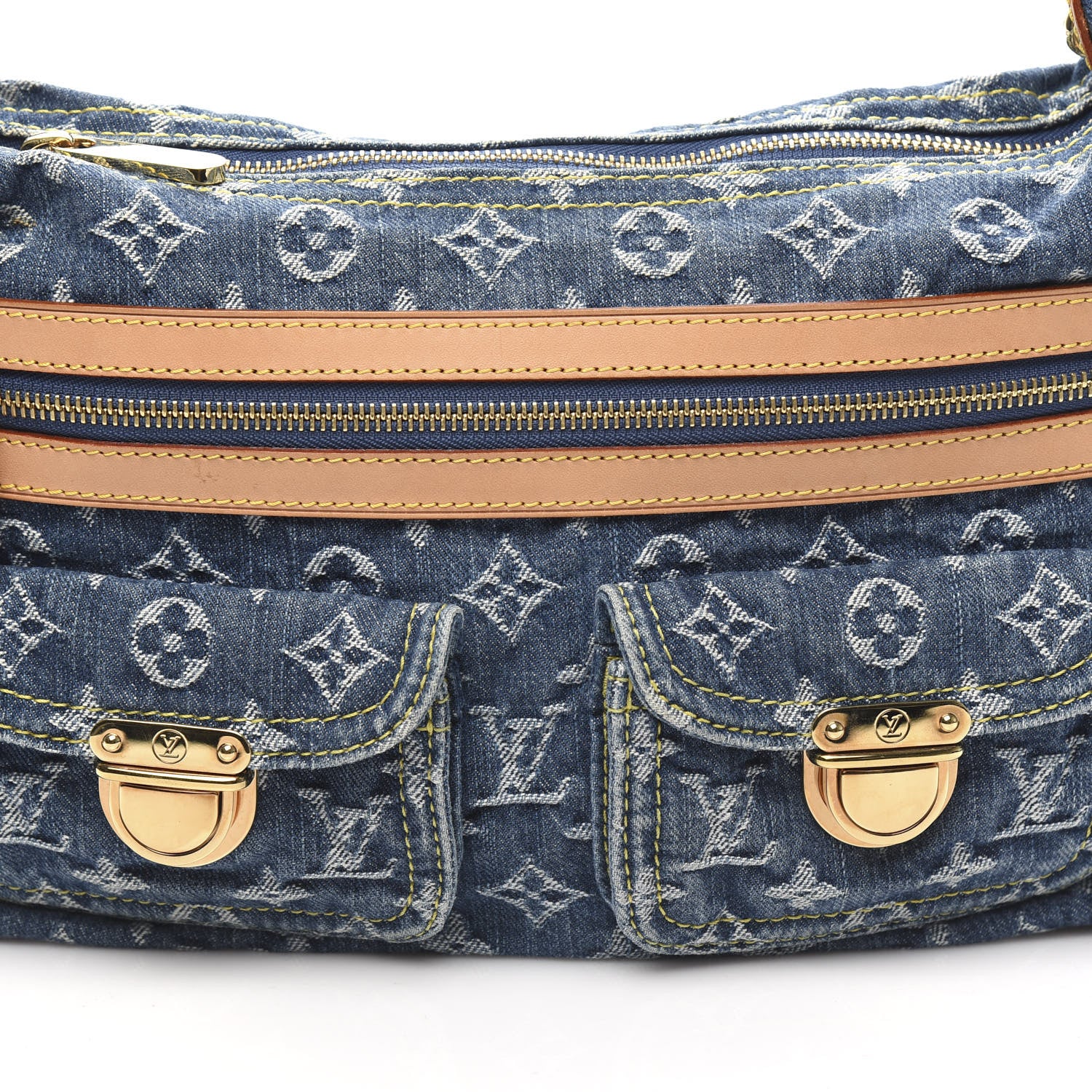 Louis Vuitton Monogram Denim Baggy PM Blue 10 of 12