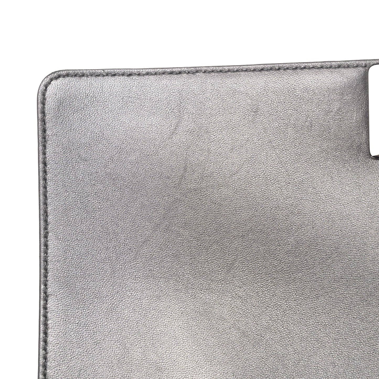 Lambskin Embossed New Medium Boy Cube Flap Grey