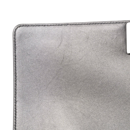 Chanel Lambskin Embossed New Medium Boy Cube Flap Grey 7 of 8