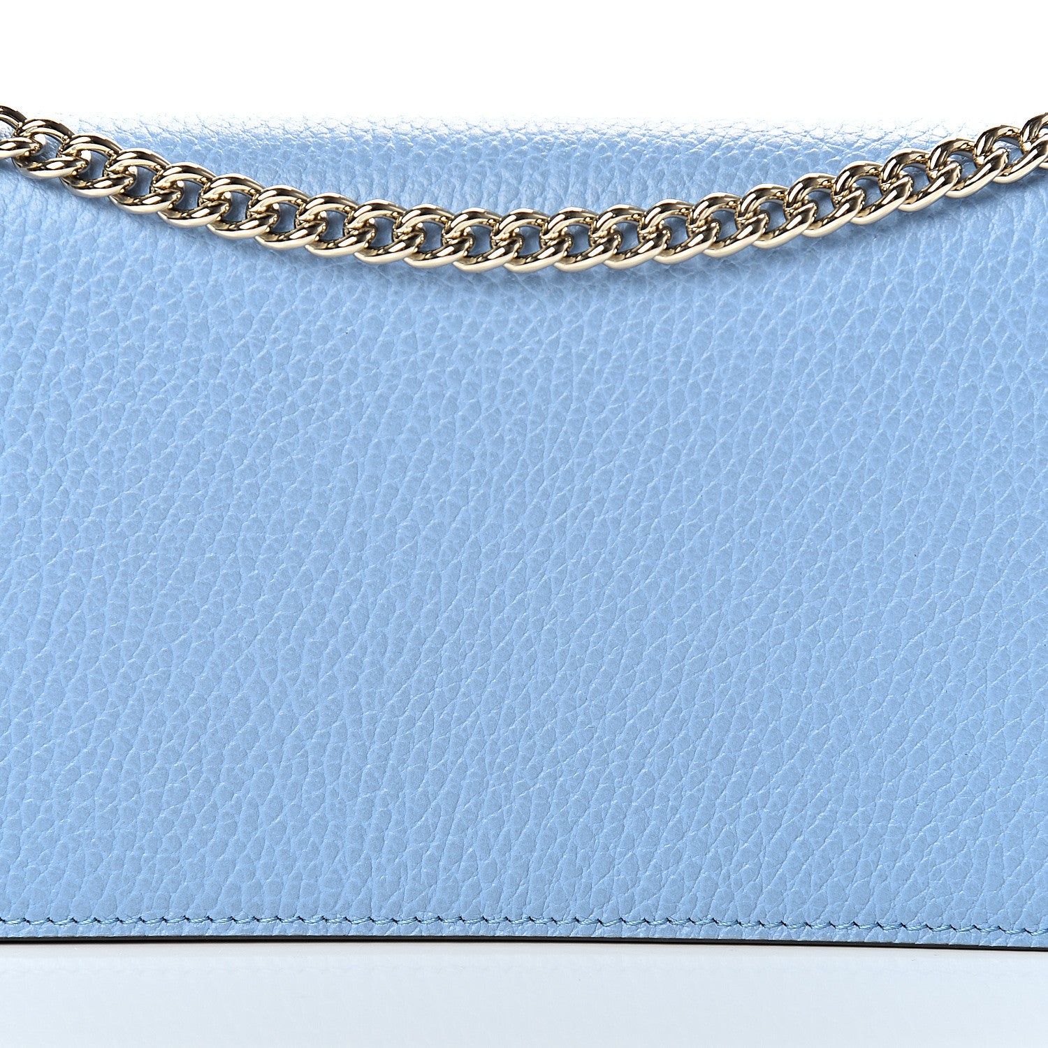 Gucci Dollar Calfskin Medium Betty Chain Wallet Mineral Blue 7 of 10