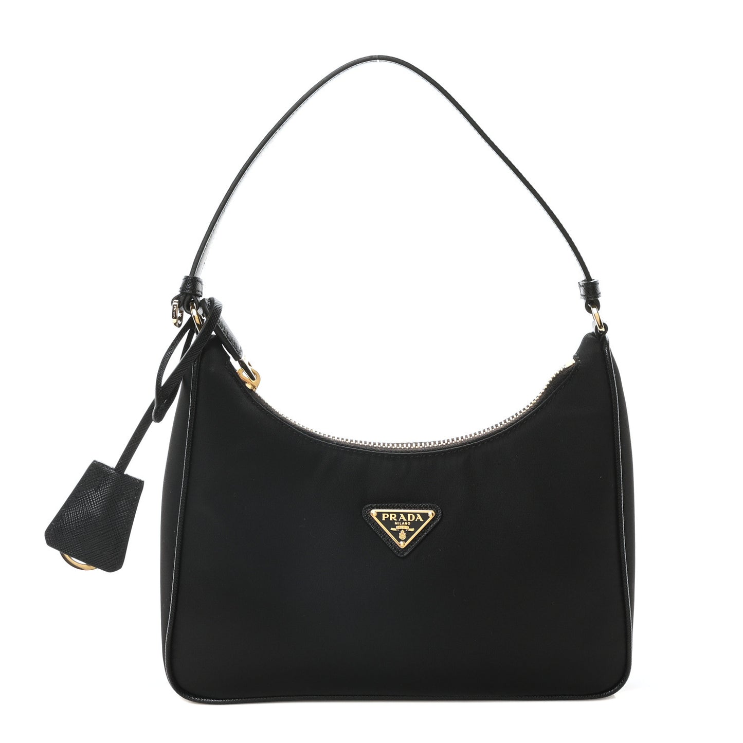 Tessuto Nylon Saffiano Mini Re-Edition 2005 Bag Black