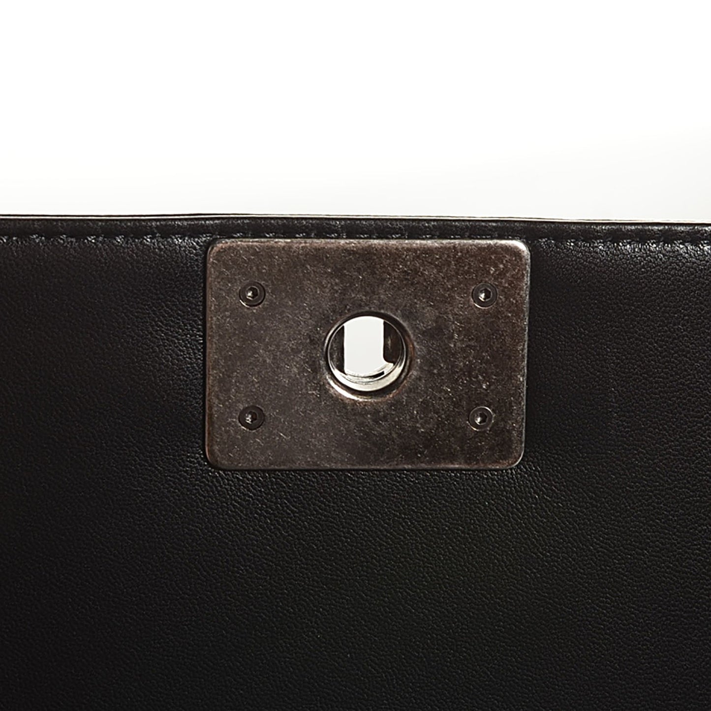 Lambskin Quilted Large Boy Flap Beige Black