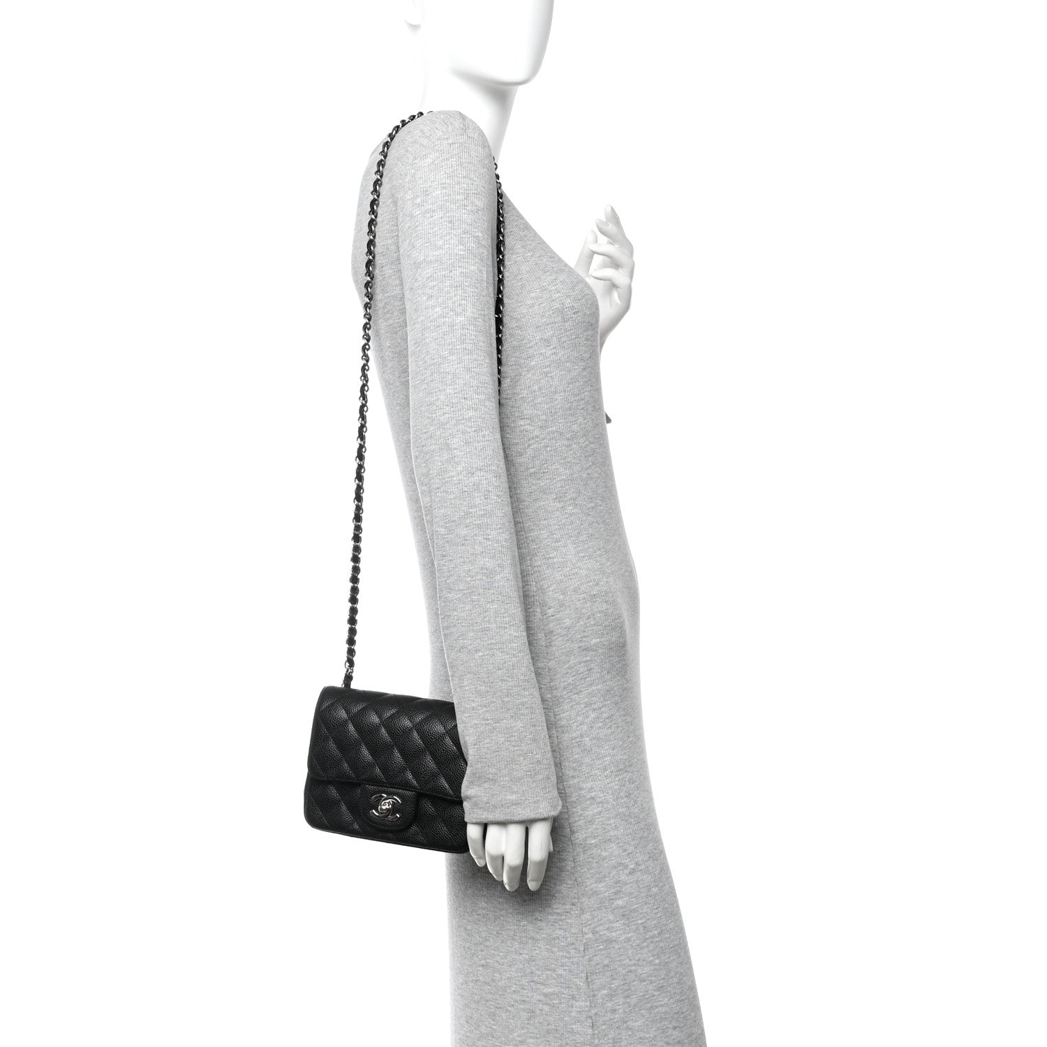 Chanel Caviar Quilted Mini Square Flap Black 2 of 10