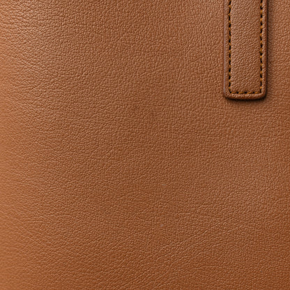 Saint Laurent Calfskin Large Shopping Tote Dark Tan 13 of 19
