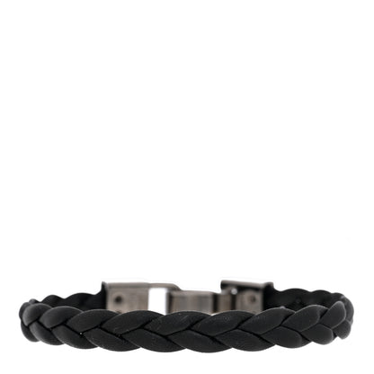 Louis Vuitton Calfskin Braided Lock Bracelet Black 3 of 4